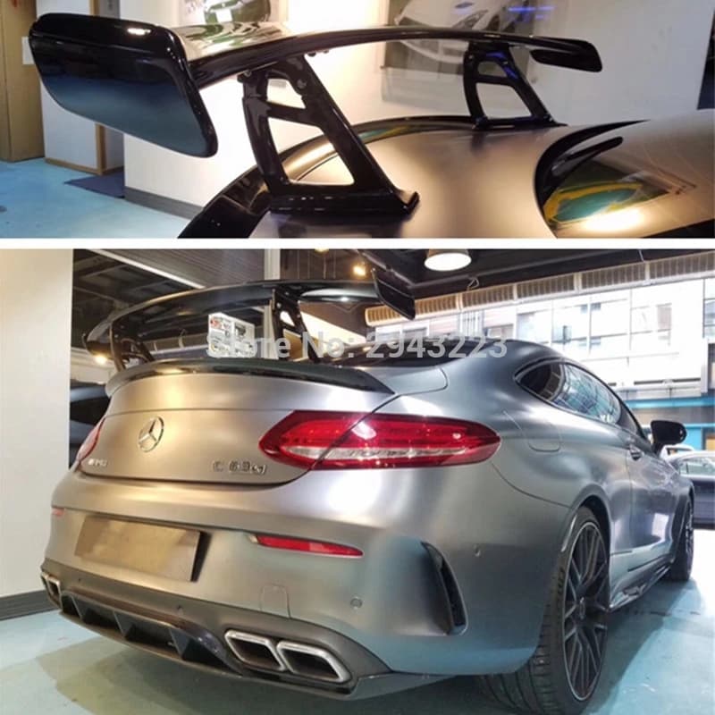 Per Mercedes Benz W205 Coupe 2015-2018 C63 AMG C200 C250 C180 C300 C350 auto in fibra di carbonio tronco posteriore Boot Lip Roof Spoiler Wing