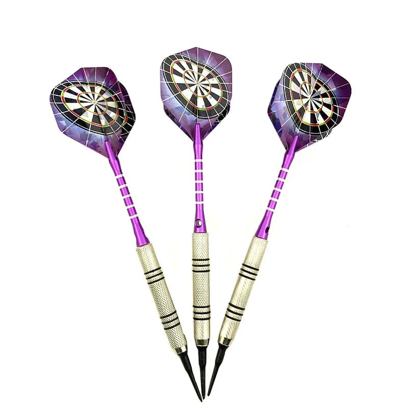 Nuovo 3 pezzi/set 14g professionale argento placcato punta morbida freccette freccette volo sport freccette asse