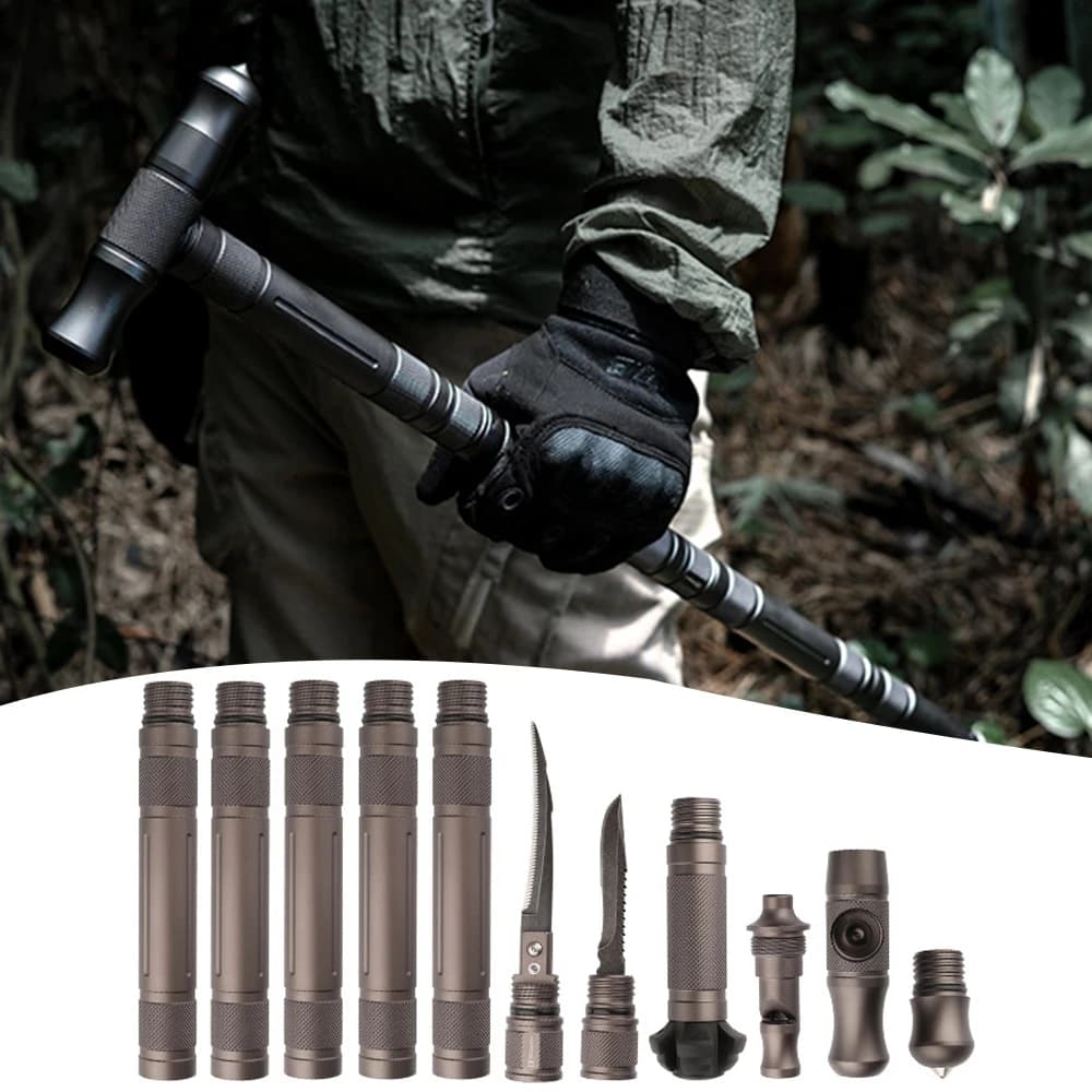 Multifunctional Trekking Sticks, Walk Sticks, for Open Camping, Defence, Security, Hiking Gear and Survival