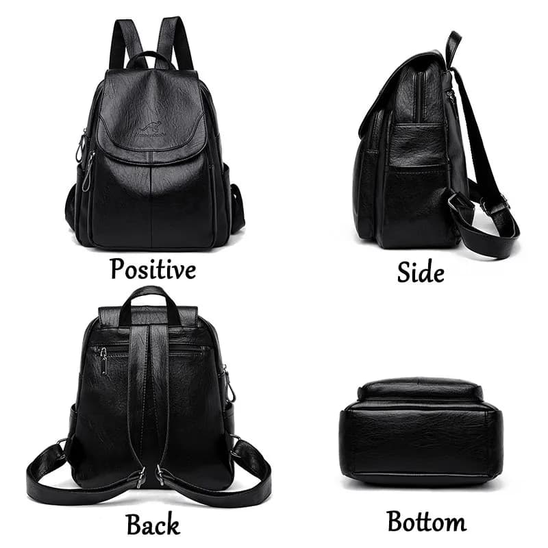 Zaini in morbida pelle da donna a 9 colori Borse a tracolla femminili vintage Sac a Dos Borse da scuola Mochilas da viaggio casual da donna