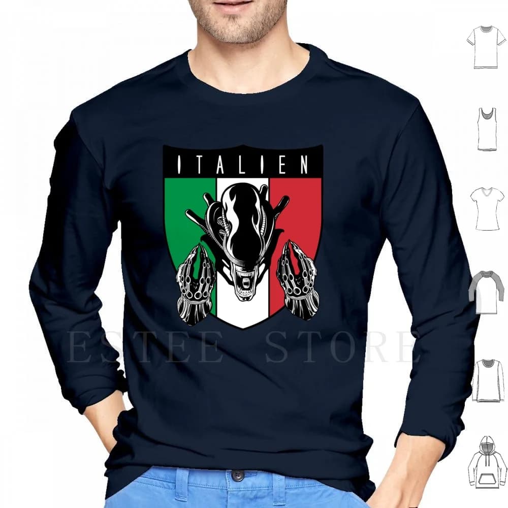 Felpe con cappuccio a maniche lunghe Xenomorfo italiano Cultura pop Sulaco Prometheus Covenant Italia Team