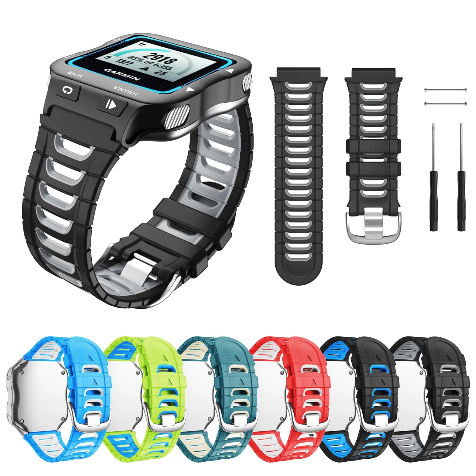 ANBEST Silicone Watch Band for Garmin Forerunner 920XT Colorful Replacement Wristband Training Sport Watch Bracelet