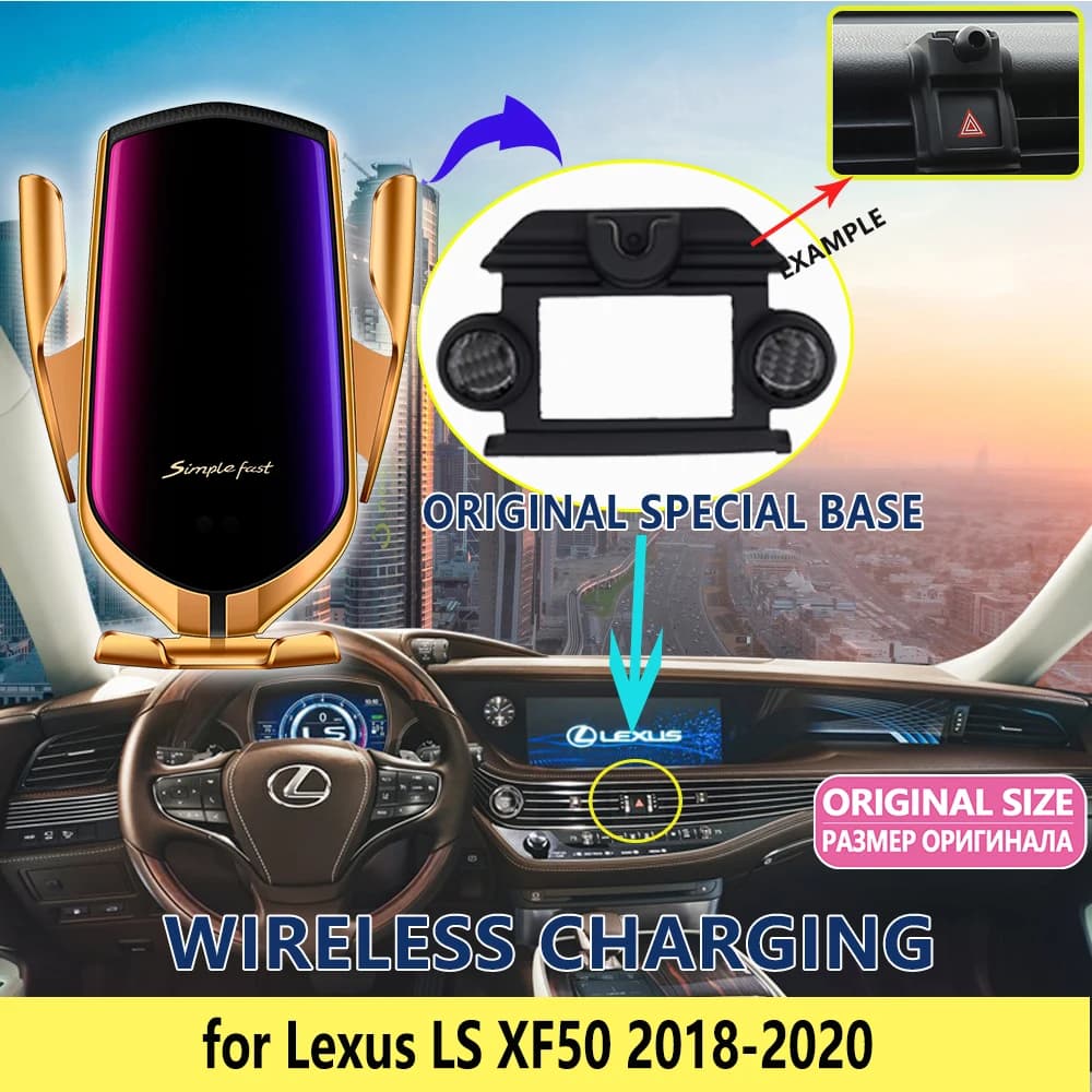 Supporto per telefono cellulare per auto per Lexus LS XF50 LS350 LS500 LS500h 2018 2019 2020 supporto per telefono supporto per sfiato accessori per iphone