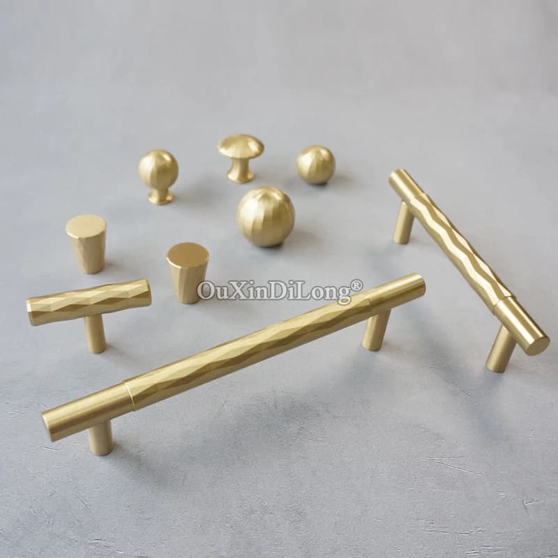 Nuovo 2 pezzi maniglie per mobili europee in ottone puro maniglie per cassetti armadio guardaroba cucina scarpa TV armadietto del vino tira maniglie e pomelli