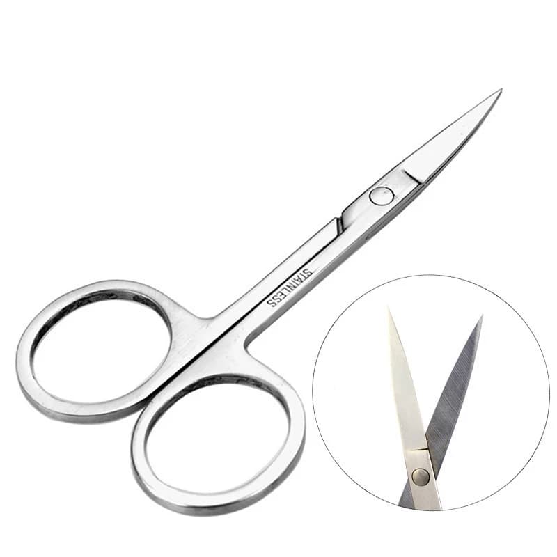 Piccoli strumenti per unghie in acciaio inossidabile Sopracciglio Naso Forbici per capelli Taglio manicure Pinzette per rifinitura del viso Strumento di bellezza per trucco