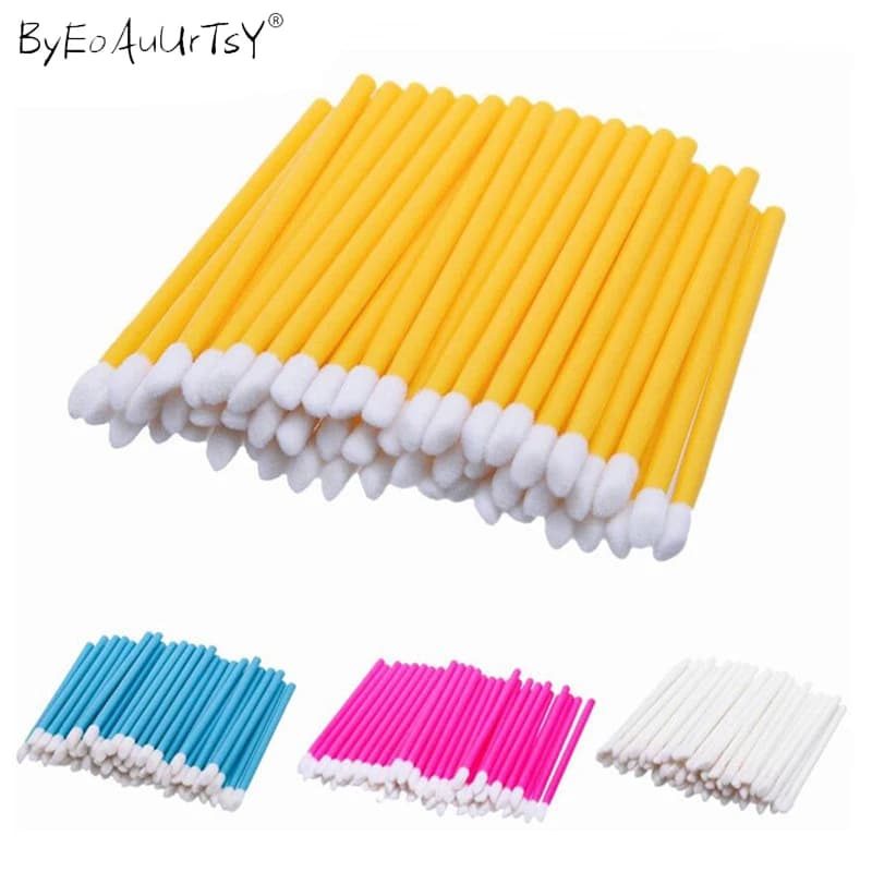 50 pcs Brush For Lip Lip Pen Lip Mascara Pulite Bacchette Cosmetic Eyelash Lip Gloss Brush Applied Makeup Tools Use And Drop