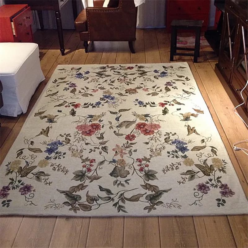 Tappeti europei Soggiorno Fiore pastorale Casa Camera da letto Tappeti e tappeti Divano Tavolino Tappetino antiscivolo Pavimento Area studio Tappeto