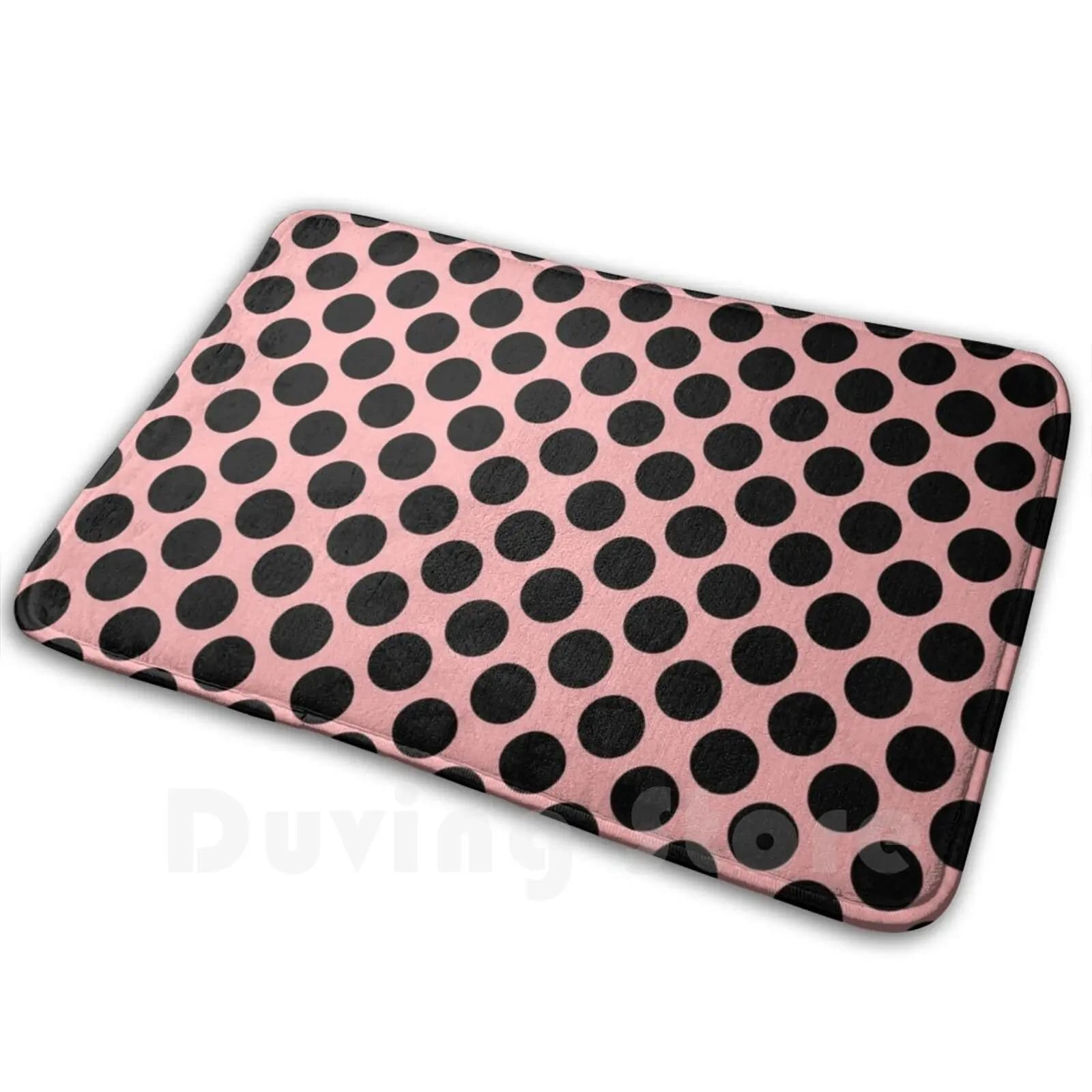 Rosa Polka Tappeto Tappetino Tappeto Cuscino Morbido Rosa Mbjp Mbjp Etichetta Nera Pois Dot Girly Trendy Fashion Hypebae Polka