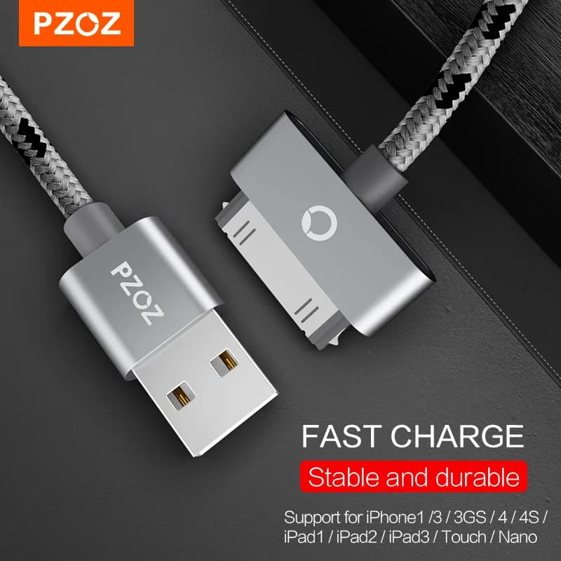PZOZ Cavo di Ricarica USB di Ricarica Veloce per iphone 4 s 4 s 3GS 3G iPad 1 2 3 iPod nano itouch 30 Pin adattatore del Caricatore di Sincronizzazione di Dati Del cavo