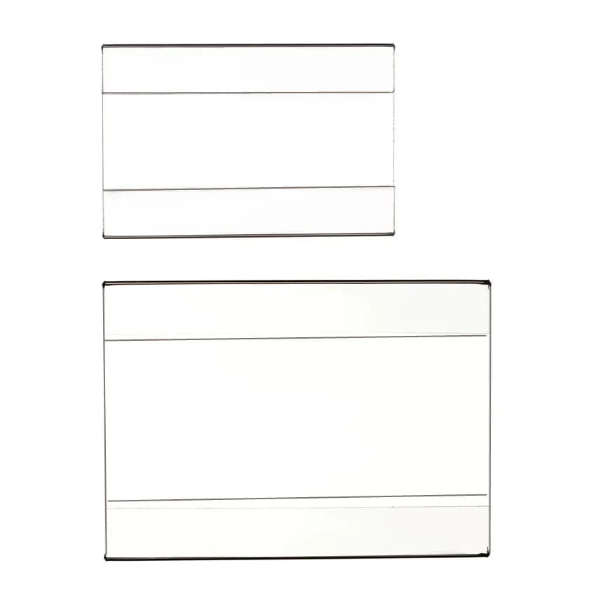 Confezione da 1 Porta Cartellini in Acrilico Trasparente per Nomi, Prezzi, Etichette e ID - Spessore 1.2mm - Ideale per Pubblicità e Promozioni