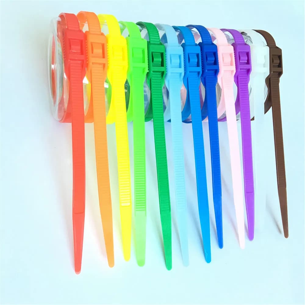 100pcs 14 pollici doppia serratura Heavy Duty Unique Smooth Head Lock Design fascette per cavi in Nylon per Soft 100Pack