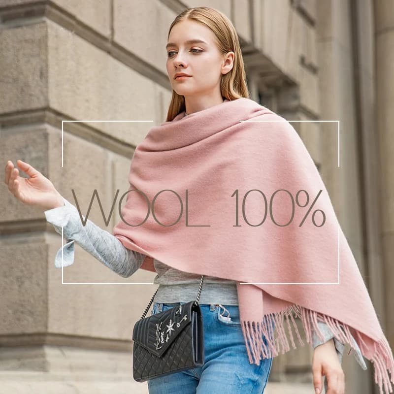 Sciarpa invernale in lana Scialle moda donna Sciarpe solide per adulti Scialli e involucri autunnali di lusso Sciarpe poncho per donna Avvolgente unisex