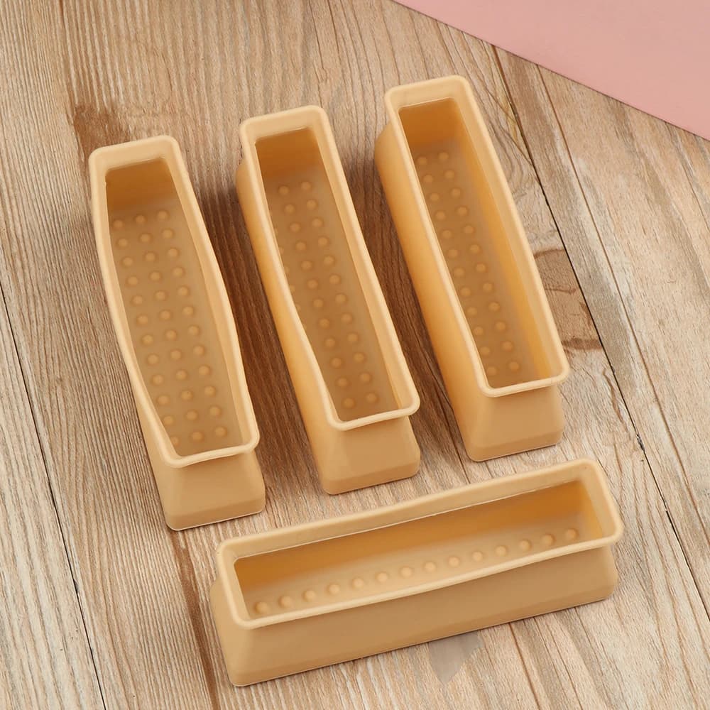 4 pezzi in Silicone piedini rettangolari copertura mobili protezione del pavimento Pad antiscivolo sedia gambe Caps divano in legno tavolo bambino tappo del letto