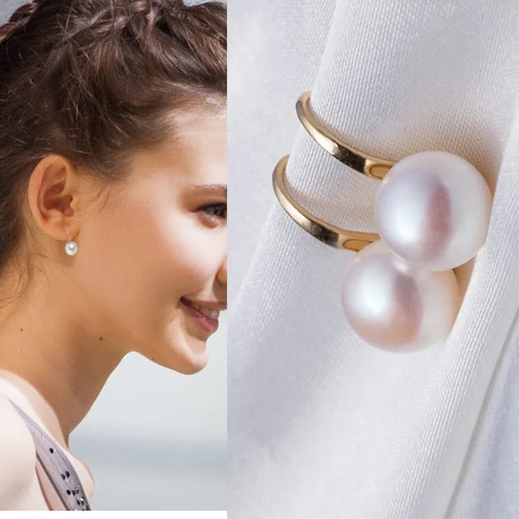 Orecchini glamour Vendita Orecchini di perle d'acqua dolce naturali Moda coreana 2019 Nuovi orecchini da donna di perle popolari all'ingrosso