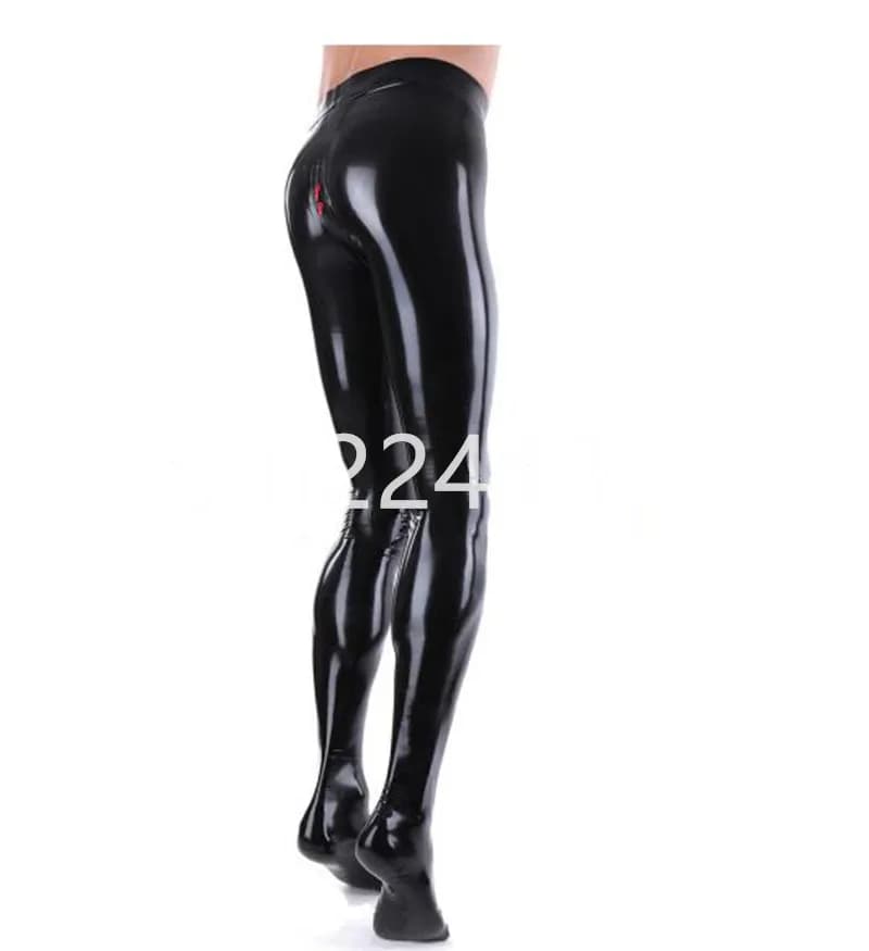 Handmade latex pants Leggings in latex men's Zip on horse 3D