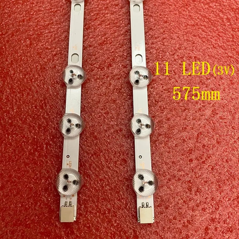 Striscia LED (2) per Toshiba 32WL3A63DG 32W1753DG 32W1733DG 32W3863DG 32W3753DG 32W1533DB 32C3035DG DLED32176HD DLED32165 DLED32265