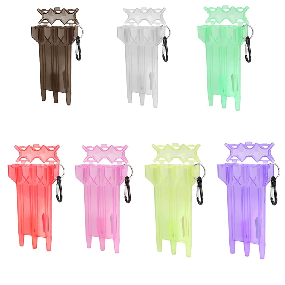Custodia per freccette in plastica da 1 PC per freccette scatola per freccette trasparente punte morbide accessori per freccette 7 colori disponibili