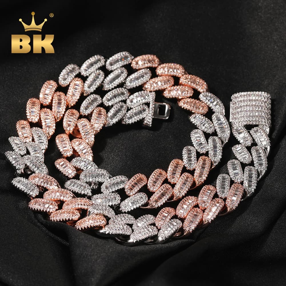 THE BLING KING 15mm Miami collana a catena cubana Micro pavimenta zirconi cubici Hip Hop moda fascino gioielli regalo per uomo