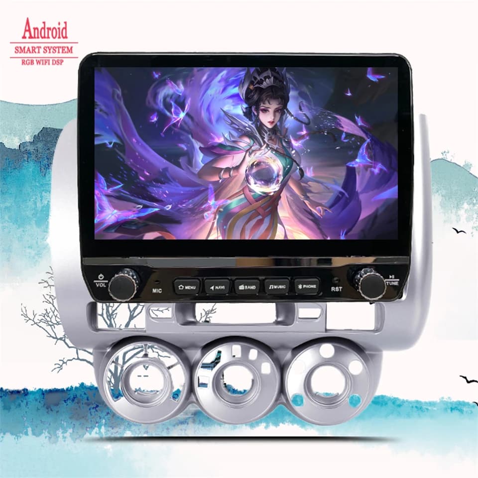 Autoradio Android 14 con Lettore Multimediale DVD per Honda City Jazz 2002-2008 con Navigazione GPS