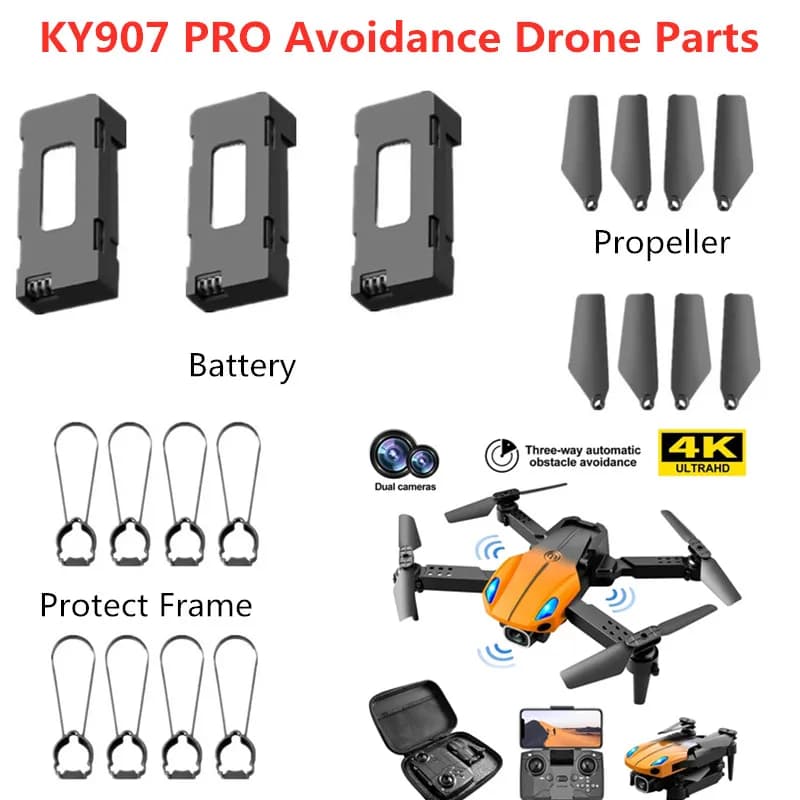 Elica della batteria per KY907 PRO 4K Evitamento degli ostacoli RC Drone Accessori KY907 pro KY907 Max RC Drone Lama della batteria Telaio Giocattoli