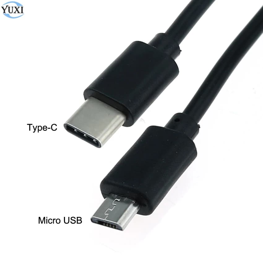 YuXi 1pc USB Tipo C Maschio A Micro USB di 5 Spille B Spina Maschio del Convertitore OTG Cavo Adattatore Dati cavo per Telefoni Cellulari E Smartphone 30 centimetri