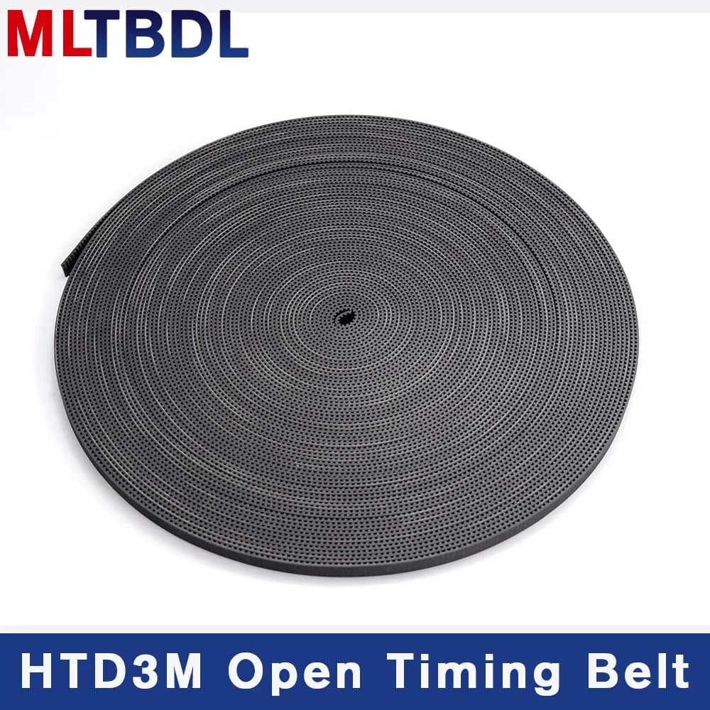 Arc Dente HTD 3M Open Belt Sincrona Width 6/9/10/12/15/17 /20/25mm Glass Fiber Rubber Neoprene HTD3M CNC Pulley Laser Engraving