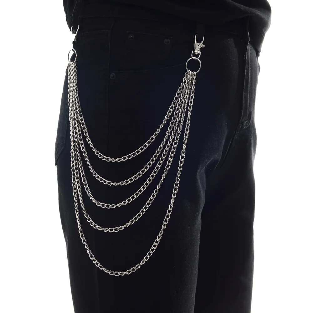 Punk Chain On The Jeans Pants Women Keychains for Men Unisex Egirl eBoy Harajuku Clothing Aesthetic Accessories