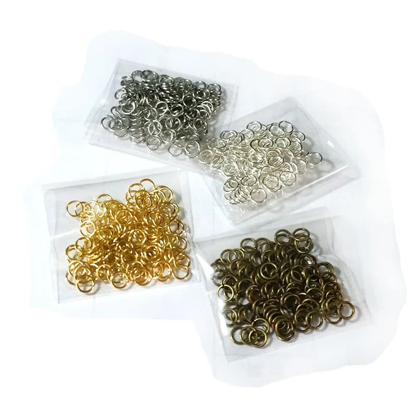 200 pz 4-10mm Cerchio Aperto Anelli di Salto In Metallo Collana Anelli Divisi Connettori Bracciale Orecchino Ciondolo Creazione di Gioielli Fai Da Te