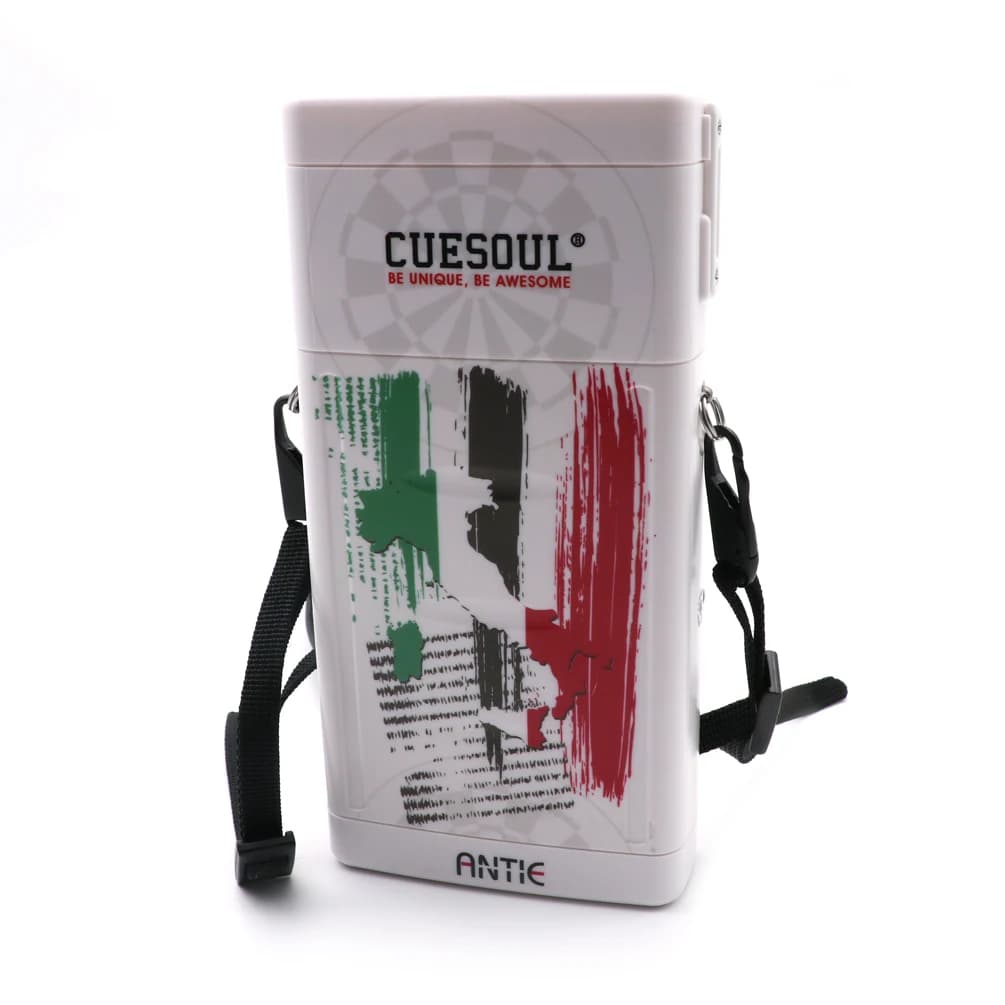CUESOUL ANTIE Custodia rigida per freccette Design bandiera italiana per freccette con punta in acciaio/punta morbida