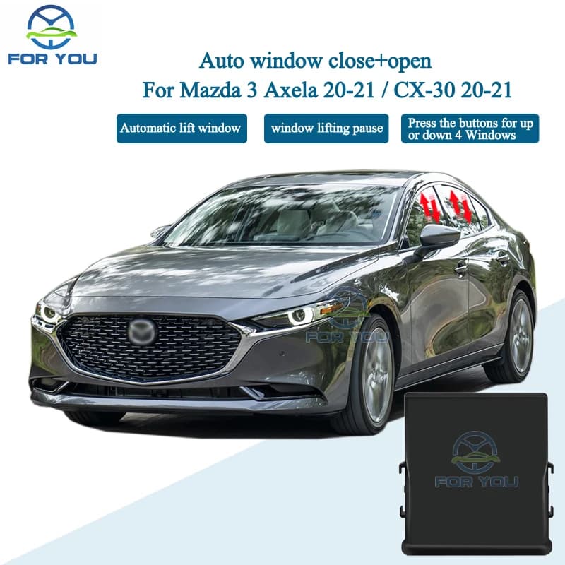 FORYOU Auto Car Power Window Closer Closing Open 4 Doors Automatically Lift Kit For Mazda 3 Axela 20-22 / CX-30 20-22