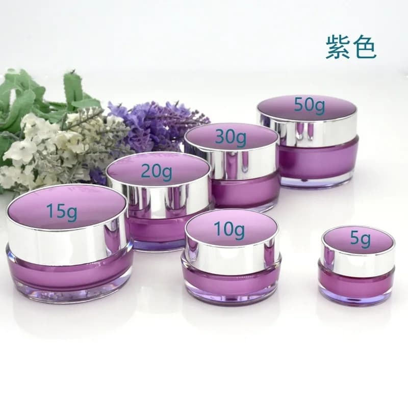 5g-50g vasetto per crema per gli occhi bottiglia per crema per il viso plastica bianco viola verde rosa oro scatola per ombretti scatola per crema addensata contenitore cosmetico