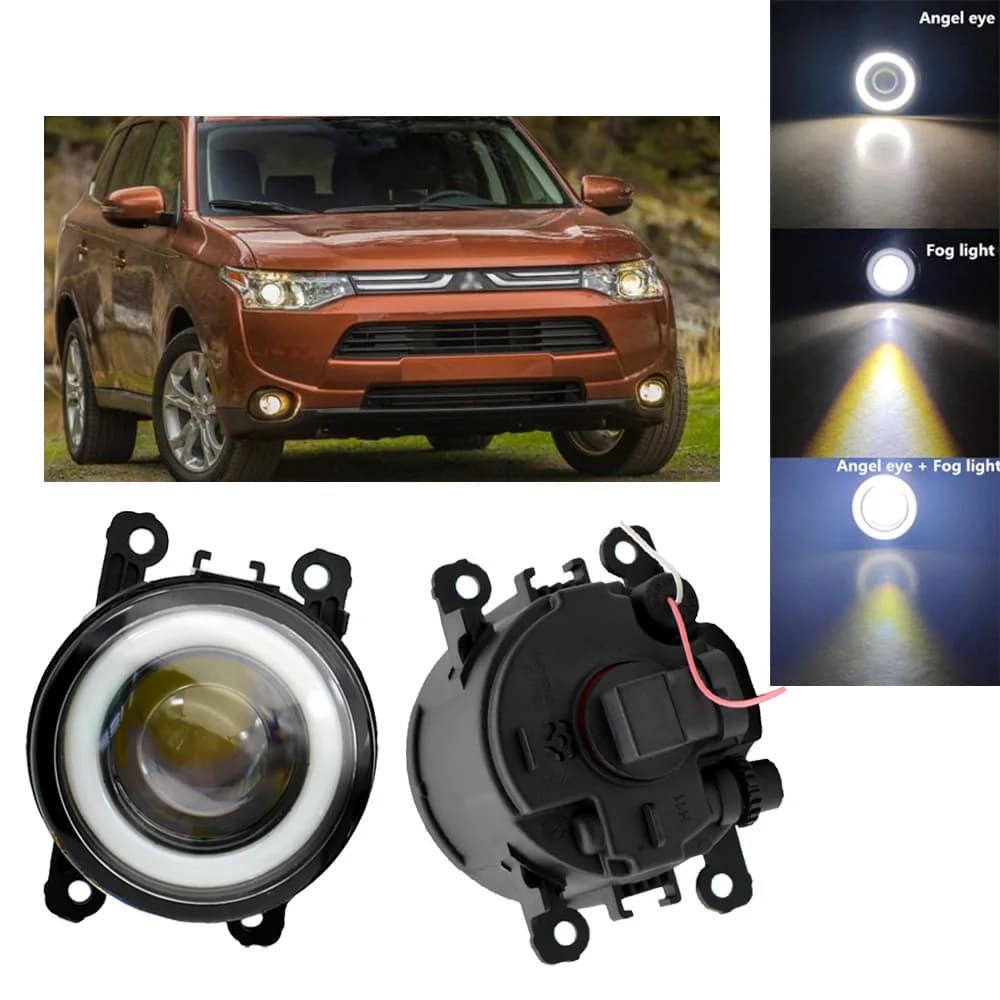 2PCS NEW Car styling Angel Eyes paraurti anteriore LED fendinebbia con len per Mitsubishi Outlander 2012-2016 per Triton ML MN 06-15