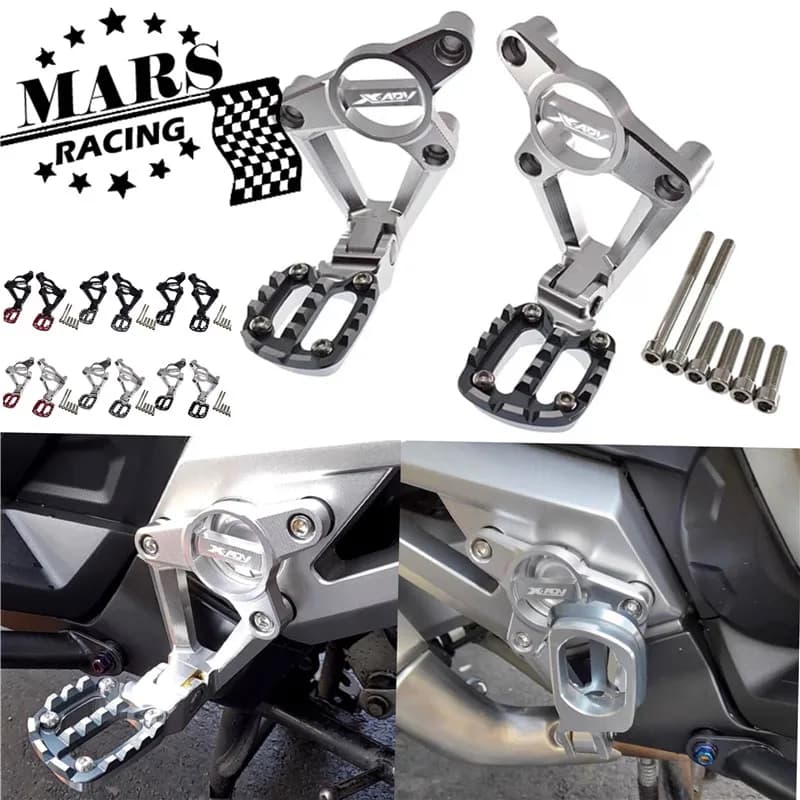 Per HONDA XADV X-adv 750 XADV750 2018 2019 2020 Moto In Lega di Alluminio Pedale Posteriore Del Basamento Pieghevole Pedane Passeggero Piede