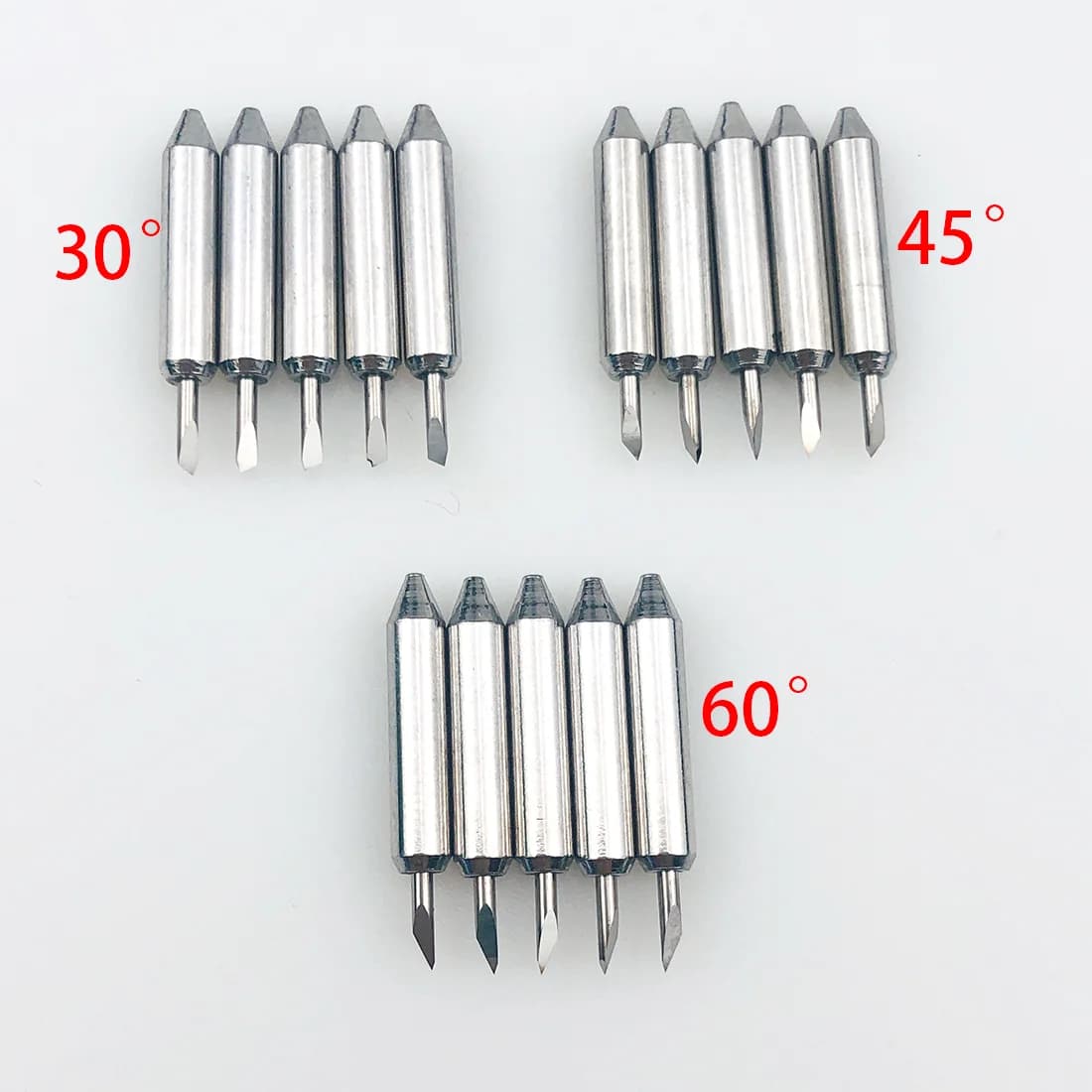 15pcs Dia 3mm 30/45/60 gradi Plotter lame coltello da taglio in vinile per Cricut Joy Blade