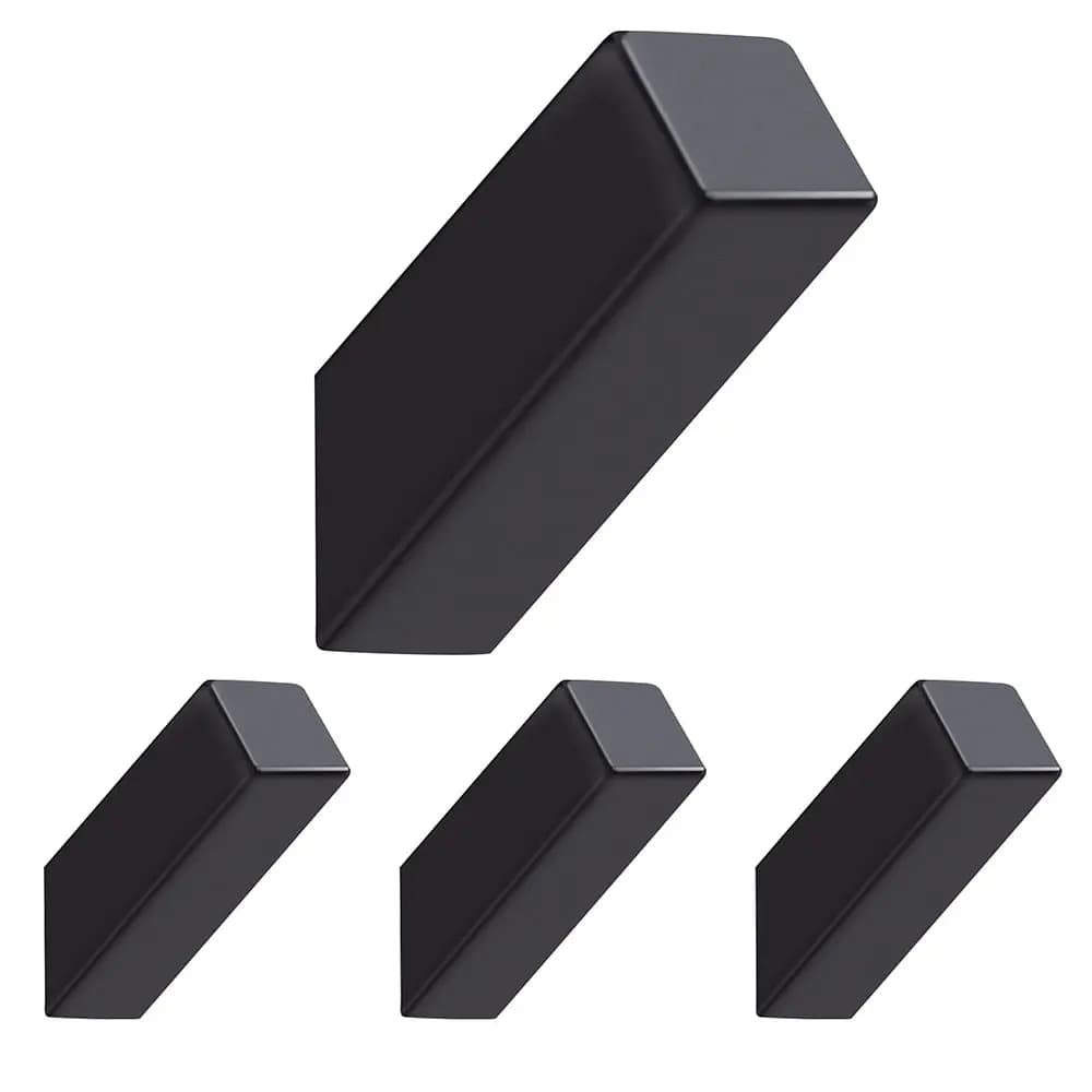 2/4 pieces stainless steel 304 black hooks anti-rust nail coat hooks for bathrobe mounted wall style square hook for bathrobe