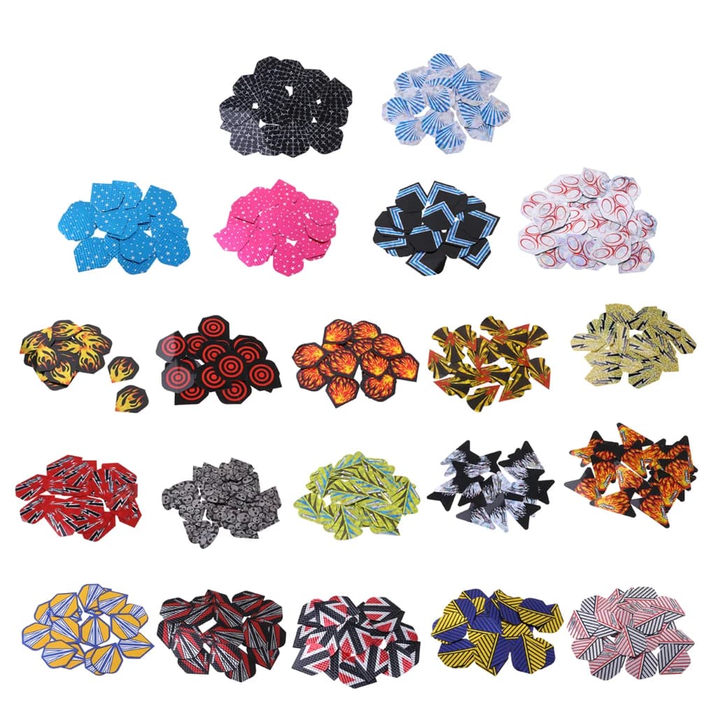 MagiDeal 20pcs Dart Voli Standard Motivi Geometrici Freccette Voli Protezioni per Acciaio Inox/Punta Morbida Freccette Accessori FAI DA TE