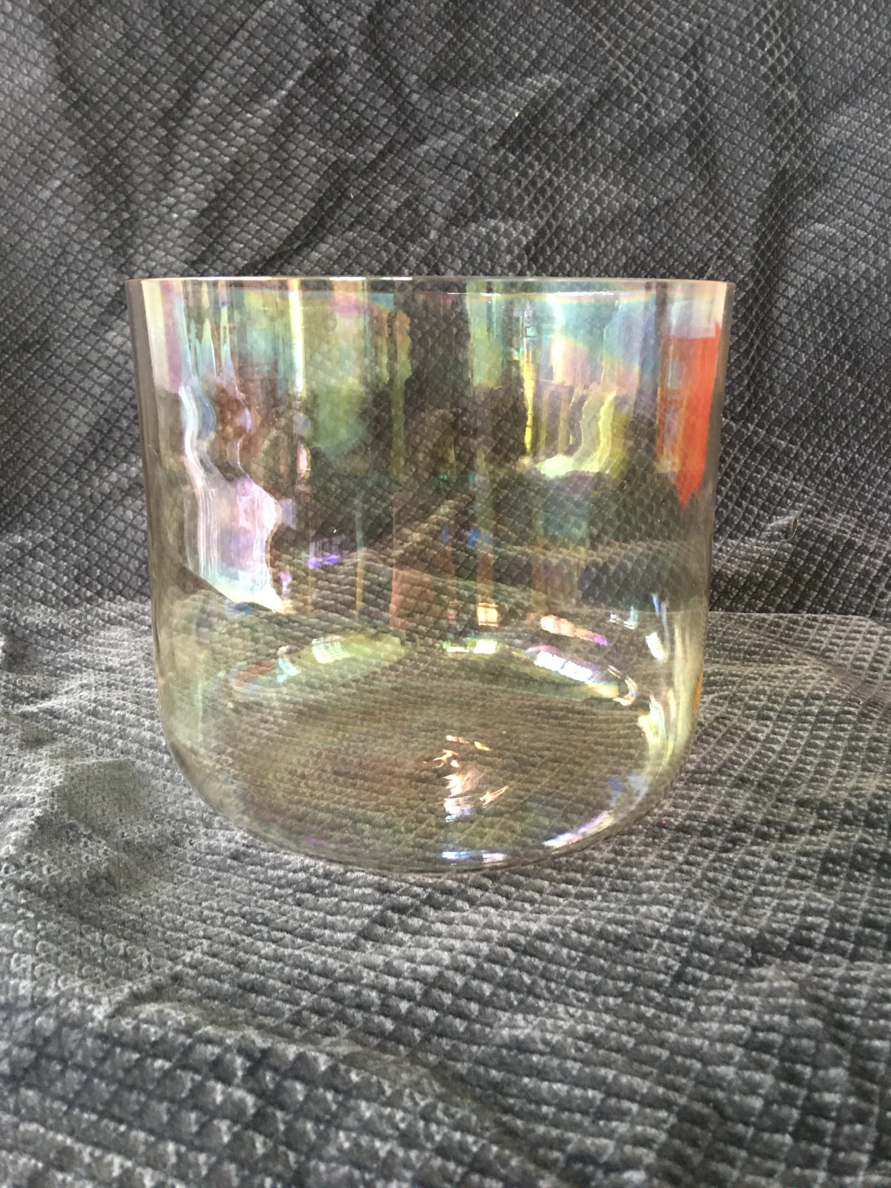 10" 2nd octave E note lower frequency Magic yellow crystal singing bowl for healing and therapy crystal tones deep tone
