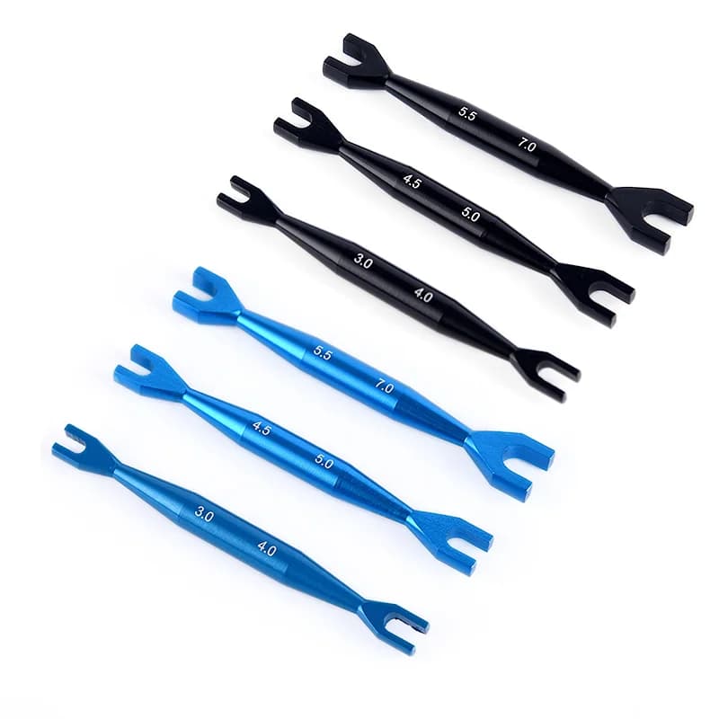 3 pz Chiave 3-4mm 4.5-5mm 5.5-7mm Doppia Estremità Chiave Universale Open End Chiavi Per Rc Crawler Auto HSP Traxxas Axial SCX10