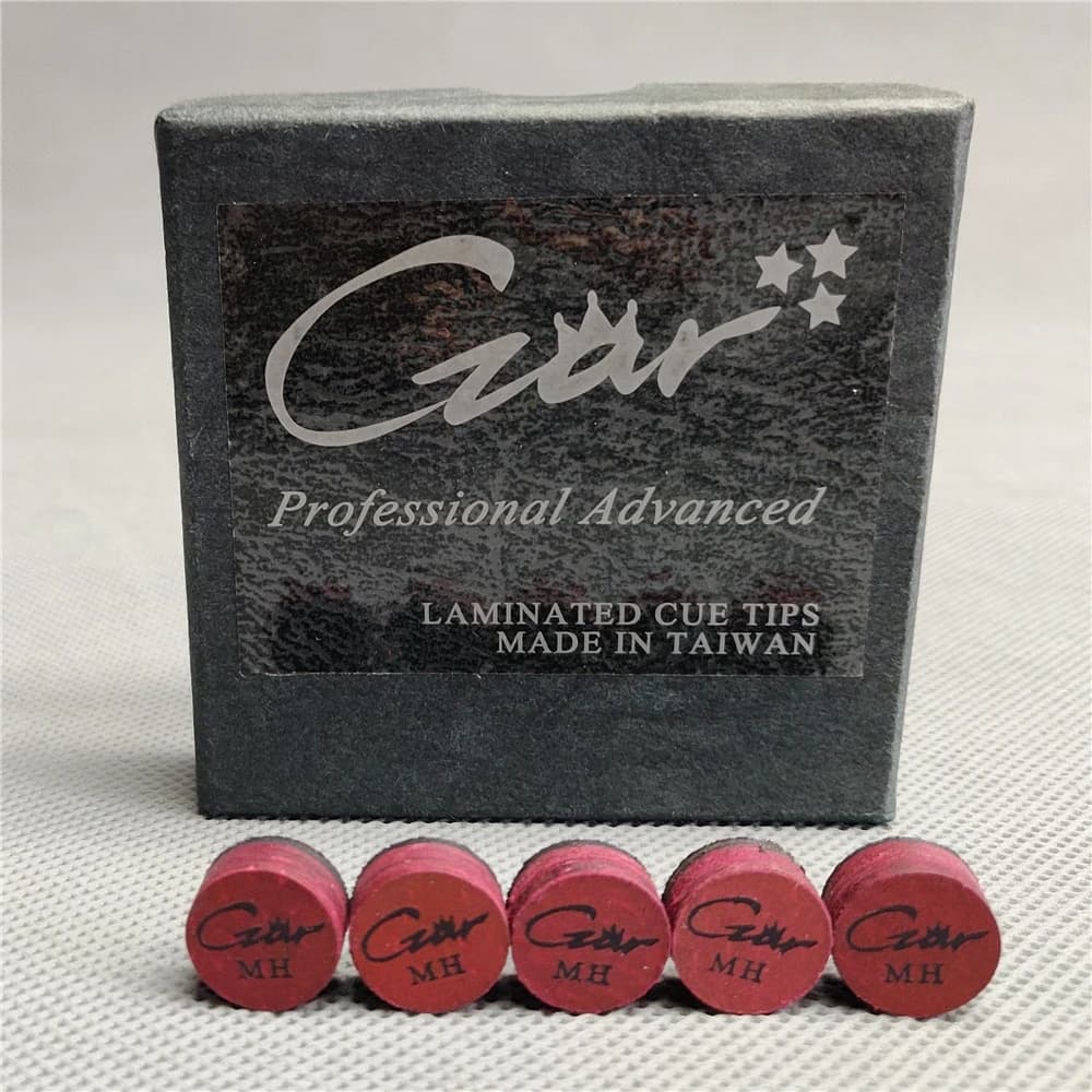Suggerimenti per stecche da biliardo suggerimenti per biliardo professionali in pelle laminata MH da 13mm Czar Taiwan accessori per biliardo Carom medio duro
