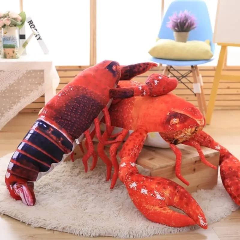 Realistico aragosta peluche bambola farcito animale marino aragosta cuscino peluche regalo di natale