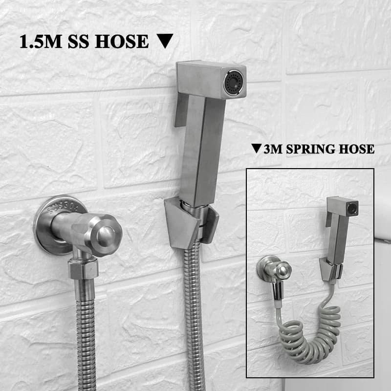 Spruzzatore per Bidet portatile spazzolato 304 rubinetto per Bidet in acciaio inossidabile rubinetto per bagno freddo Shattaf valvola Jet Set clistere doccia per culo