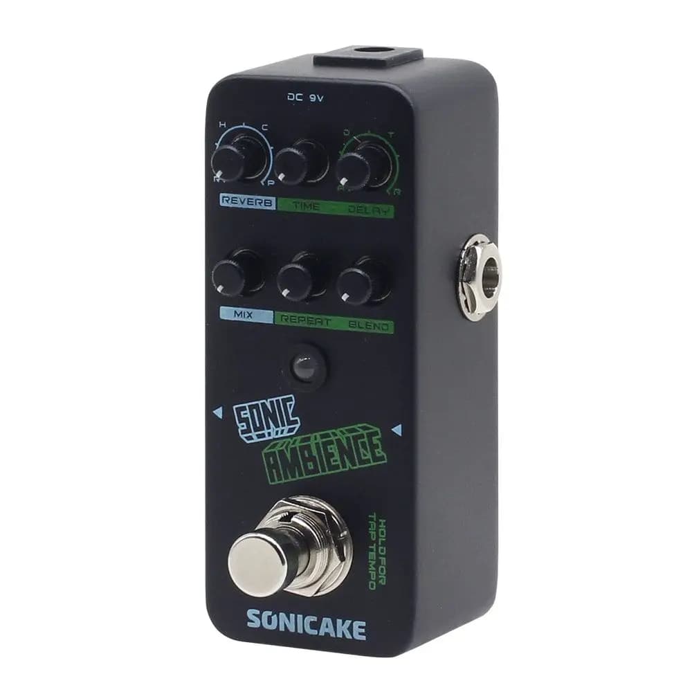 SONICAKE Sonic Ambience Multi Mode Tap Tempo Delay and Reverb Pedale effetti per chitarra basso 2 in 1 QSS-16