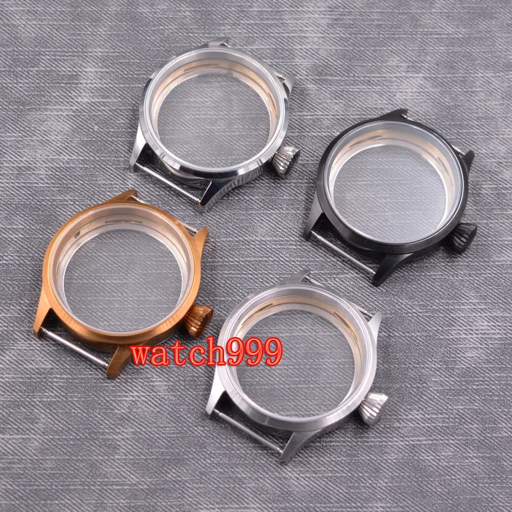 Watch Case Suitable for ETA UNITAS 6497/6498 Movement Stainless Steel Case 316 Sapphire Glass 43mm Men's Watch Case