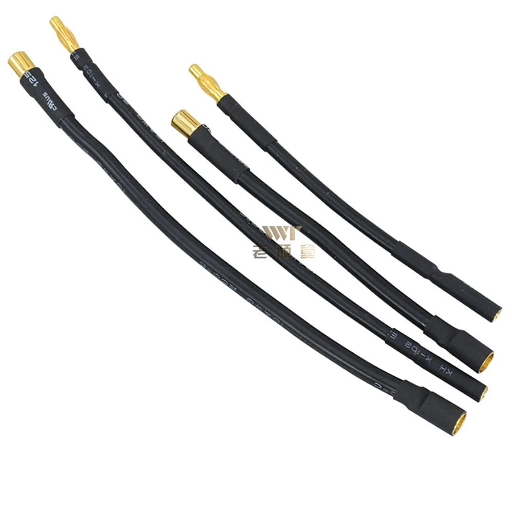 3PCS RC ricambi per auto modello telecomando accessori modificati per auto motore ESC maschio femmina spina a Banana cavo di prolunga 12AWG 4/6.5MM