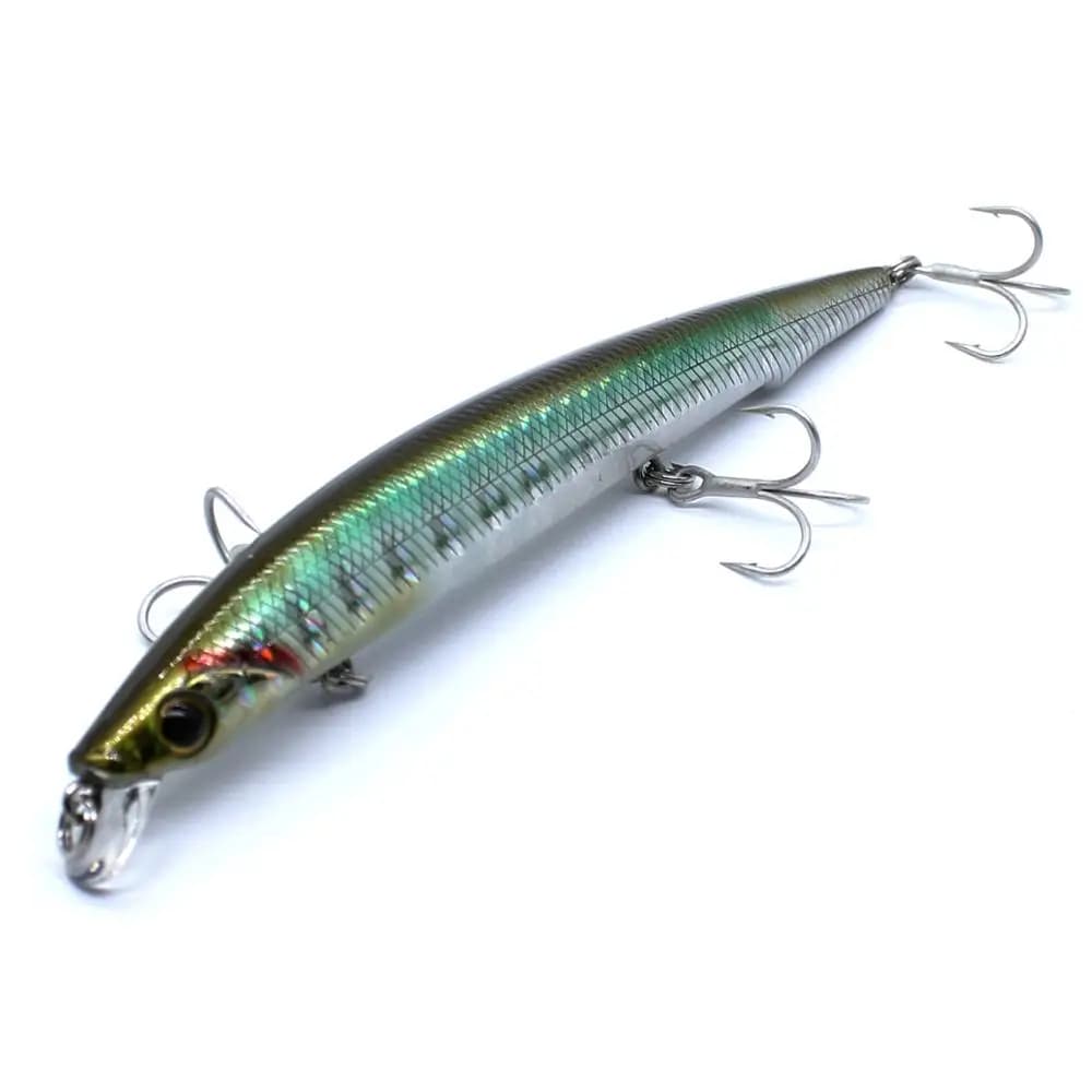 AOCLU Jerkbait Wobbler Slow Floating 125mm 12.8g Diving 0.8m Hard Bait Jerk Minnow Fishing Call Magnet Weight Transfer Slim Body