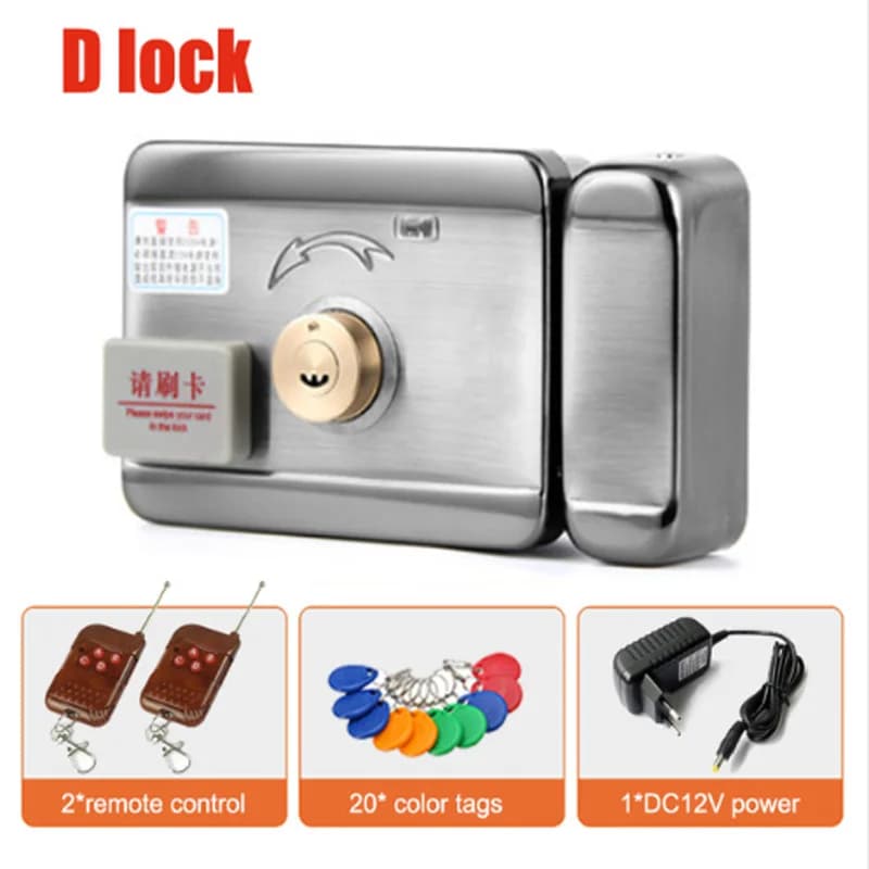 Smart ID Serratura per porta e cancello Castello Controllo accessi Lettore RFID per serratura elettronica integrata per porta RFID per la casa