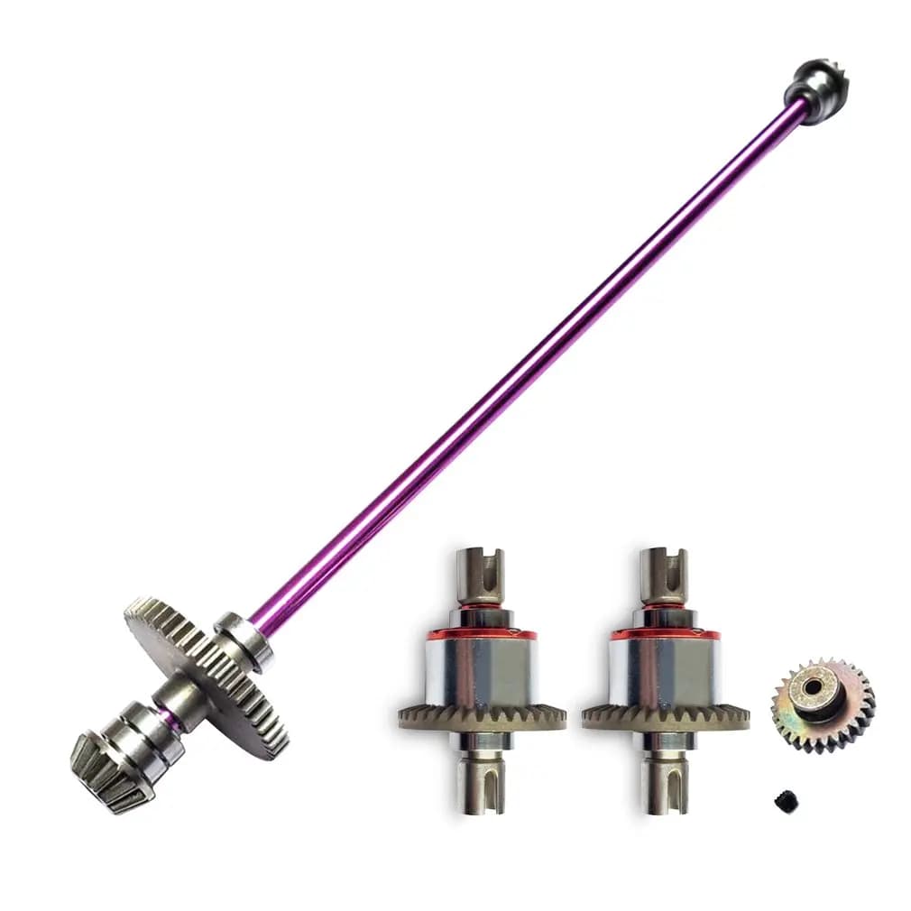 Wltoys 124019 124018 124016 124017 144001 1/12 1/14 RC Car Metal Main Central Axle Drive Shaft Differential Gear Upgrade Parts