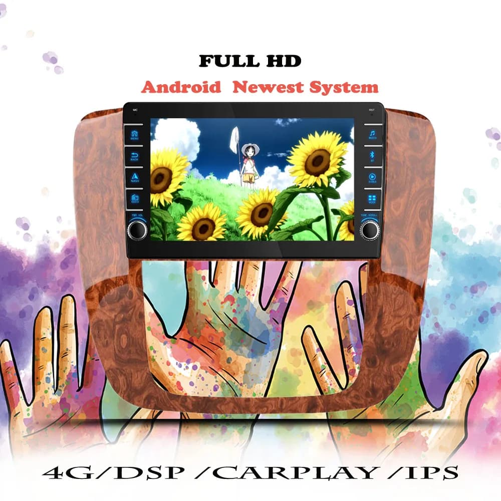 Autoradio Android 14 8G+128G per GMC Yukon 2006 - 2014, Lettore Multimediale con Navigazione GPS, DVD e Registratore