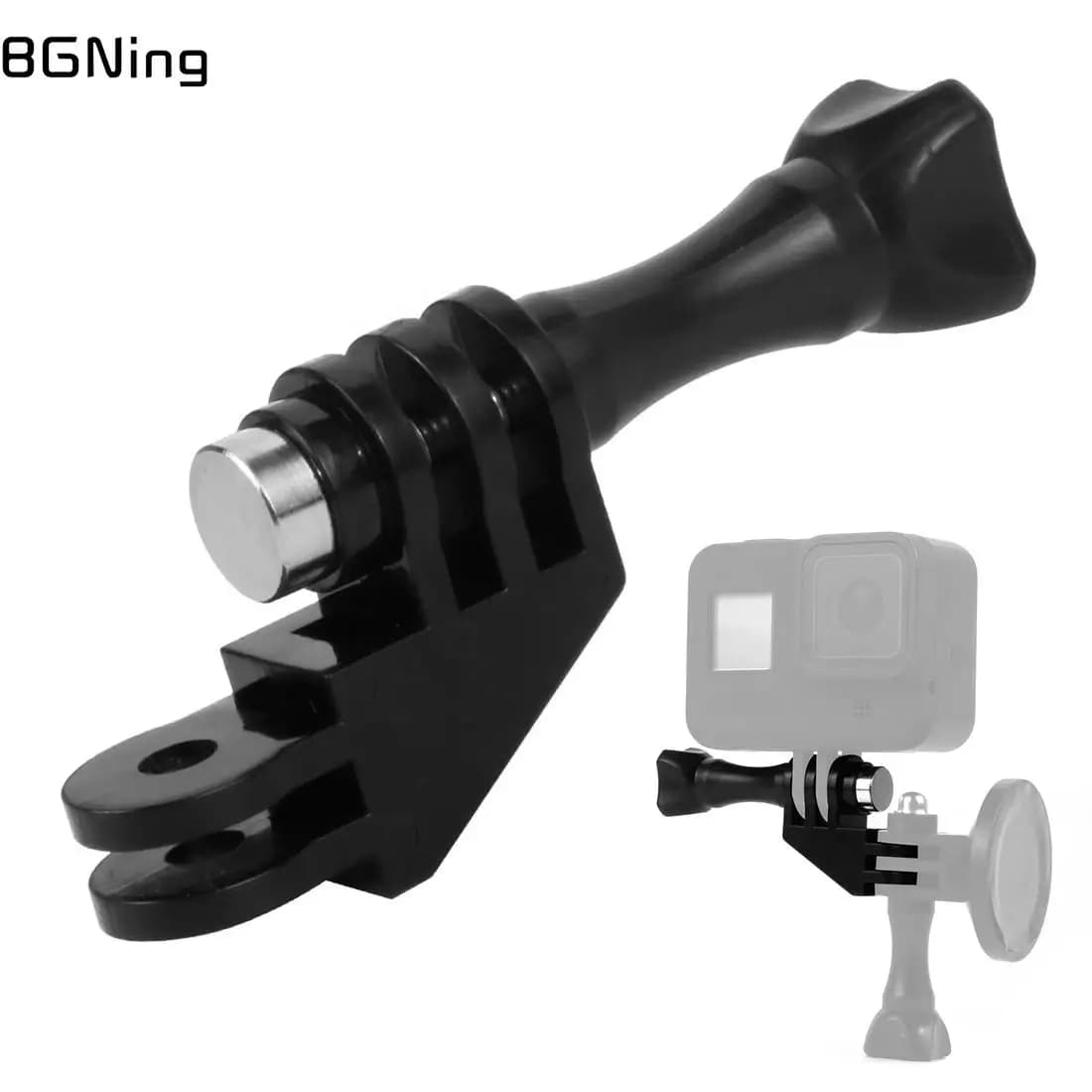 BGNing Adattatore in plastica con direzione a 90 gradi Supporto a gomito con kit vite a testa zigrinata per GoPro 13 12 11 10 9 /SJCAM /Xiaoyi Action Camera
