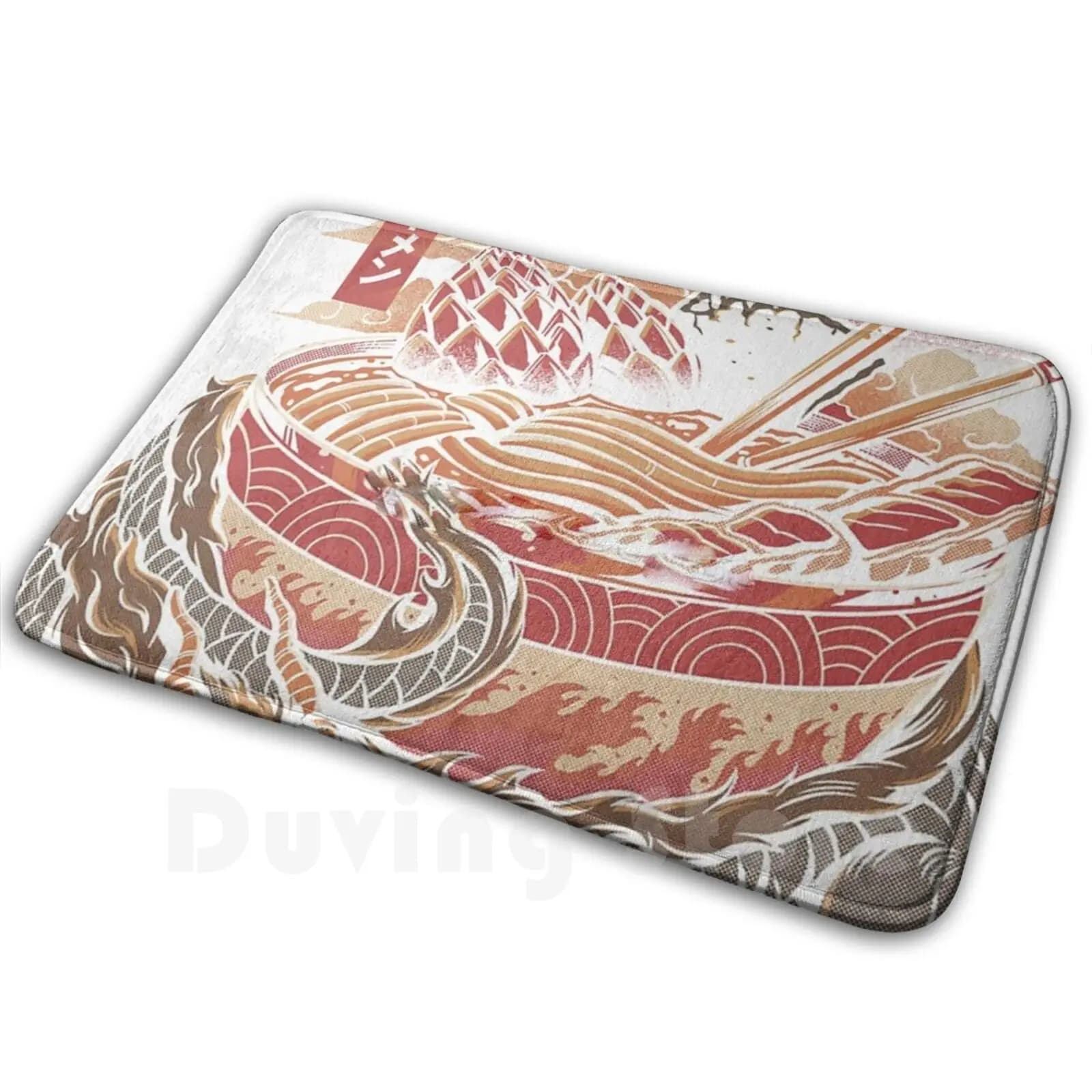 Tappetino senza titolo Tappeto Tappetini antiscivolo Camera da letto asiatico Drake Mito rosso Serpenti Animale mitico Dragonette Totem Dragoon Regalo